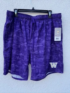 Colosseum Washington Huskies Hawaiian Swim Trunks 2X NWT MSRP $45 - Picture 1 of 8