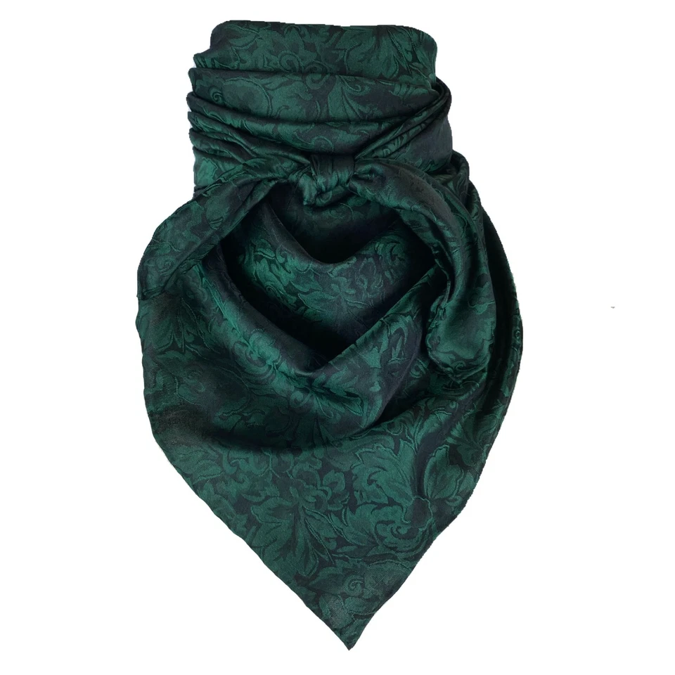 Bufanda de vaquero Wild Rag Wyoming Traders barroca jacquard 100 % seda 34" 42" Foto 1 de 1