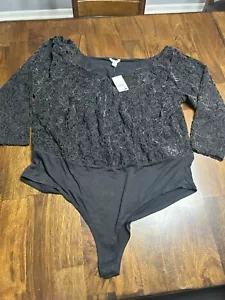 Cato Body schwarz Spitze gefüttert Neu mit Etikett Übergröße 22/24 - Bild 1 von 8