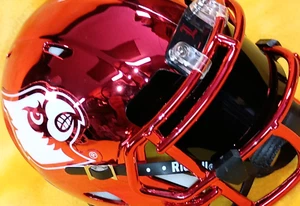 Louisville Cardinals Super Custom Mini Size Riddell Speed Football Helm Chrome - Bild 1 von 5