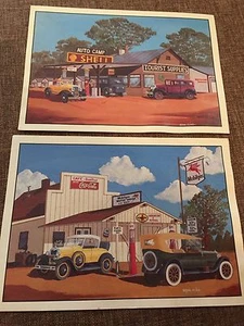 Litografía 2-Stan Cline 7" X 5" Auto Classics años 30 y 1920 - sin marco - Imagen 1 de 9