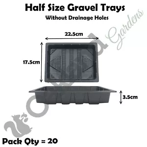 More details for half tray size seed gravel trays without drainage no holes plant garden qty = 20