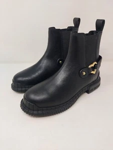 LOVE MOSCHINO Negro Corazón Chelsea Botines - Reino Unido 4/UE 37 - Imagen 1 de 10