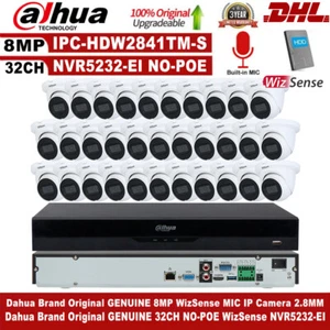 Dahua WizSense KIT Set 32CH NO-POE NVR5232-EI CCTV System 8MP MIC IP Camera lot - Picture 1 of 18