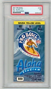 2001 NFL FOOTBALL PRO BOWL TICKET STUB PSA 7 RICH GANNON MVP RARE VINTAGE OLD ! - Picture 1 of 2