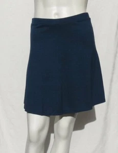 NEW $32 AMERICAN APPAREL Teal Blue Rayon Knit HYPERION Mini Skirt USA S M Jrs L - Picture 1 of 5