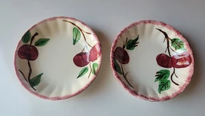 Blue Ridge Fruit Dessert Bowls Crab Apple Southern Potteries - Picture 1 of 5