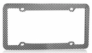 Carbon Fiber Reflex License Plate Frame Plastic Simulated - Picture 1 of 1