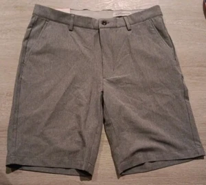 Greg Norman ultimative klassische Reiseshorts für Herren grau Luxus Mikrofaser neu mit Etikett Gr. 34 - Bild 1 von 4