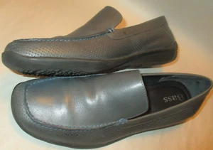 Bass Reeva Women 9M Gray Genuine Leather Well Cushioned Comfort Slip on Loafers - Picture 1 of 8