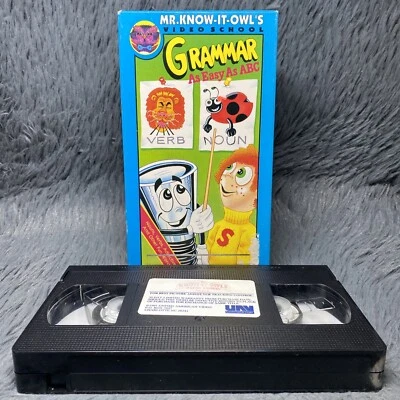 Mr. Know It Owls Video School Grammar Vol. 6 VHS Tape 1989 Educational Movie - Image 1 of 4