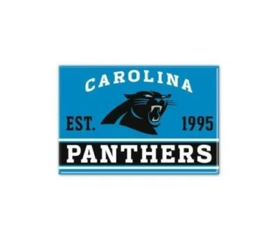 TWO (2) CAROLINA PANTHERS, 2.5" X 3.5" METAL MAGNETS FROM WINCRAFT (MIX or MATCH - Image 1 of 2
