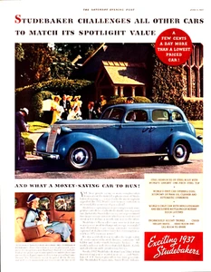 Pubblicità stampa rivista Studebaker 4 porte originale d'epoca sabato sera post - Foto 1 di 1