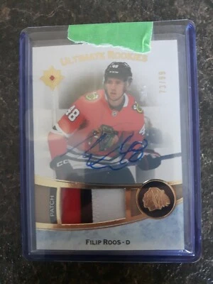 2022-23 Ultimate Collection Rookies Patch Auto 73/99 Filip Roos Card# 127 - Image 1 of 2