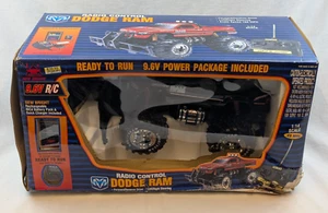 Vintage 1998 New Bright 9.6v 1:14 Radio Control Black Dodge Ram 1500 damaged box - Picture 1 of 14
