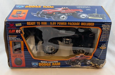 Vintage 1998 New Bright 9.6v 1:14 Radio Control Black Dodge Ram 1500 damaged box - Image 1 of 4