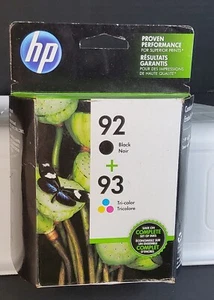 HP 92 + 93 Ink Cartridge Combo-Pack Black & Color OEM New Sealed EXP 2019 Sealed - Picture 1 of 6