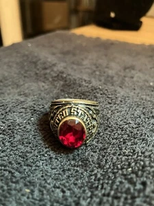 ESPO Gold Plated Sterling Silver United States Army Ruby Ring Size 8.5 - Picture 1 of 7