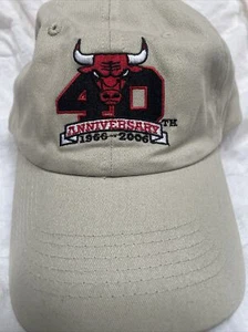 Vintage Chicago Bulls Hat 40th Anniversary Adjustable NBA Basketball Hat - Picture 1 of 3