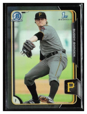 2015 Bowman Chrome Prospects Asia Black Ref #BCP63 Buddy Borden - Image 1 of 2