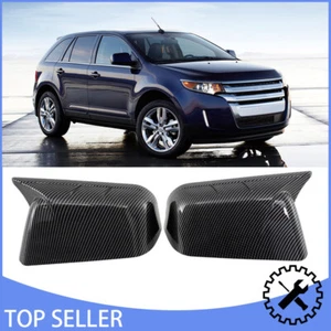 Carbon Fiber OX Horn Rearview Side Mirror Cover Cap For Ford Edge 2007-2014 . - Picture 1 of 12