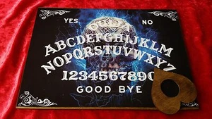 Wooden Ouija Board Skull & Planchette Instructions Witch - Imagen 1 de 1