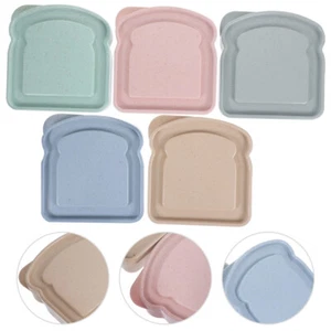 5pcs Sandwich Containers Reusable Sandwich Toast Containers Food Storage Boxes - Picture 1 of 12