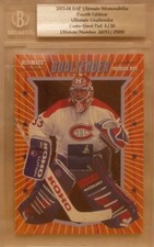 Patrick Roy 2003-04 BAP Ultimate Memorabilia Goaltender Game-Used Pad /20