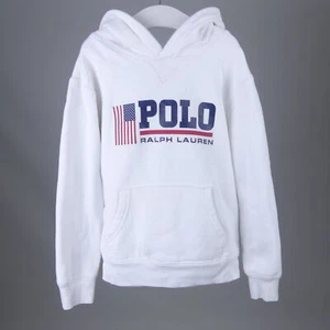 POLO RALPH LAUREN Hoodie Sweatshirt Kapuze Weiß Jungen Gr. 128 - Bild 1 von 3