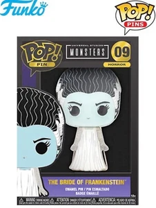 Funko Pop Large Enamel Pin - Monsters - The Bride of Frankenstein (#09, NEW)  - Picture 1 of 2