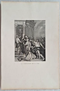 Peter Paul Rubens El cierre de la paz aguafuerte Duthe 1873 - Imagen 1 de 3
