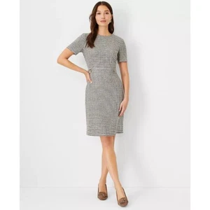 Vestido Ann Taylor Micro Cuadros Botón Tab Shift 8 - Imagen 1 de 3
