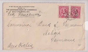 CANADA #90 COVER Sault Ste Marie to Hotbart Tasmania 1905 - Picture 1 of 2