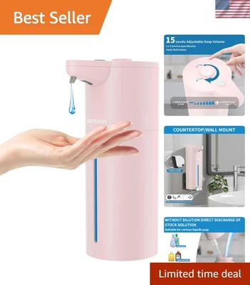 Pink Touchless Soap Dispenser for Kitchen & Bathroom - Hands-Free, Easy for Kids - Image 1 of 4