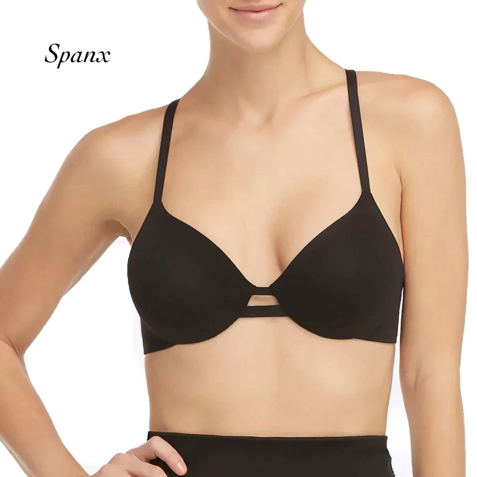 Sujetador de natación convertible Spanx negro dorado herrajes 50127R nuevo con etiquetas talla 32B Foto 1 de 4