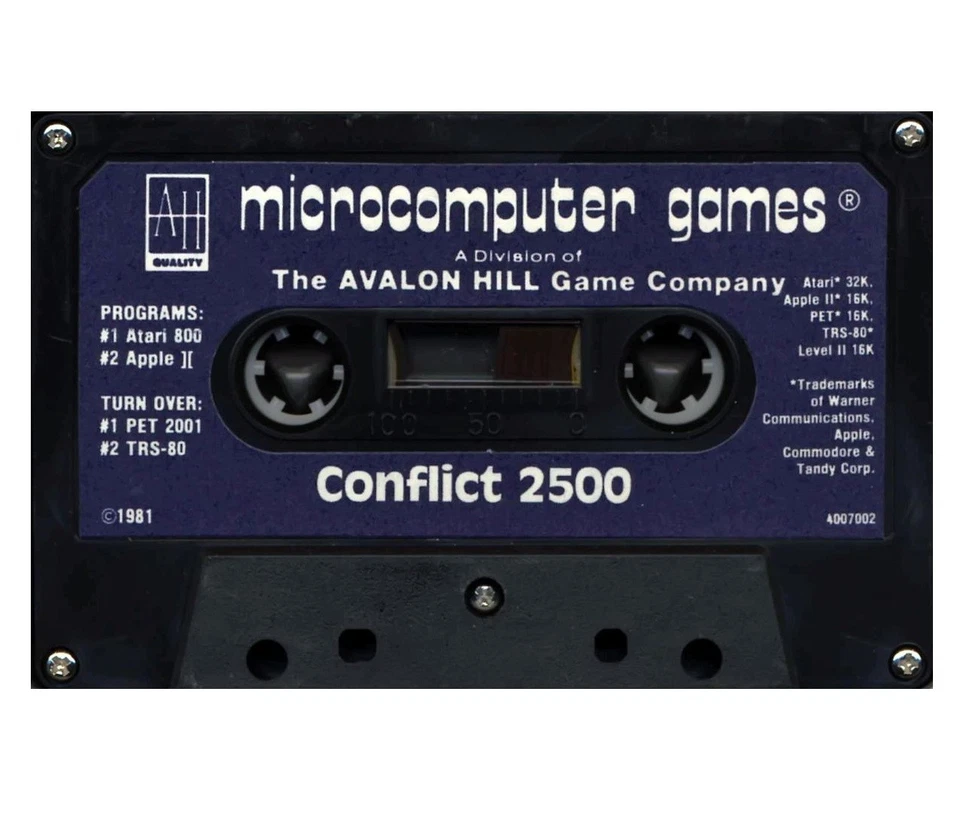 Original Cassette Conflict 2500 by Avalon Hill for Apple II, Atari, PET, TRS-80 - Image 1 of 1
