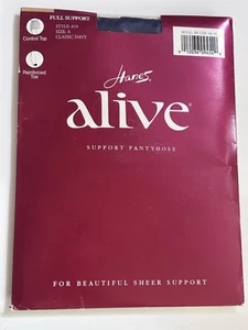 Neu Hanes Alive Stützstrumpfhose CONTROL TOP 810 Gr. A transparente verstärkte Spitze - Bild 1 von 4