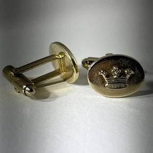 VTG Men Shields Crown Cufflinks - Picture 1 of 4