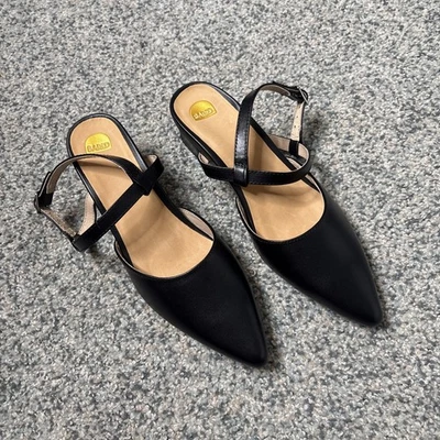 NWOT Bared Marabou Slingback Heels Leather Strappy Size 36/ Size 6 - Image 1 of 4