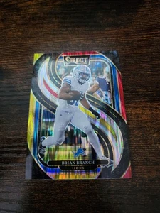 2024 Panini Select Brian Branch Premier Level ROSSO GIALLO SHOCK PRIZM # 212 Lions - Foto 1 di 6