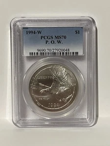 1994-W PCGS MS70 P.O.W. Silver Modern Commemorative Dollar - Picture 1 of 2