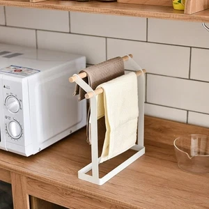 Durable Metal Bathroom Towel Holder Stable Dishcloth Storage Rack Bathroom - Picture 1 of 8