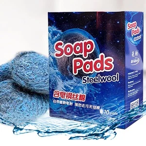 10PCS Steel Wool Soap Pad,Steel Wool Scrubber,Disposable Scratch Scrubbing Pa... - Picture 1 of 6