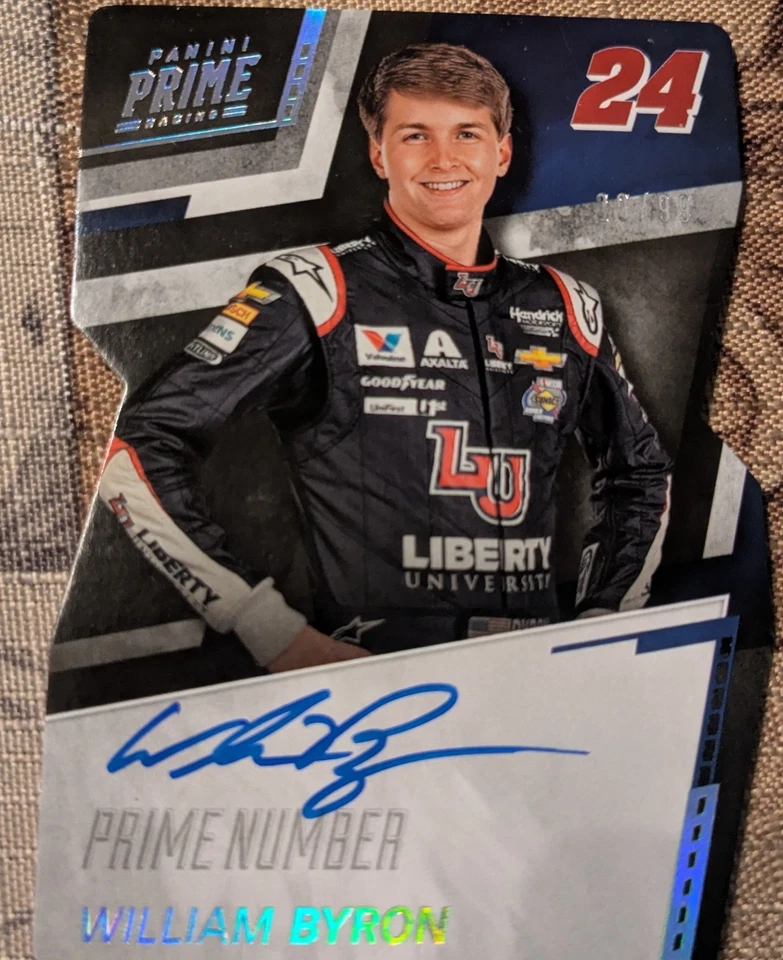 2018 Panini Prime NASCAR William Byron Prime Numbers Autograph #20/99 - Image 1 of 1