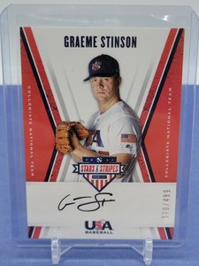2019 GRAEME STINSON AUTO  PANINI STARS AND STRIPES  TAMPA BAY RAYS  070/499