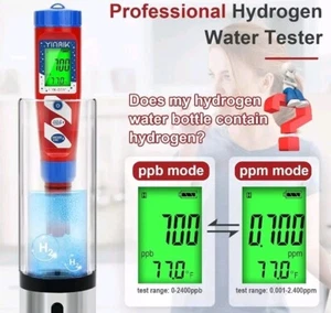 Portable 4 In 1 Hydrogen-Rich Test Pen PH/ORP/TEMP Water Quality Meter Tester YU - Picture 1 of 5