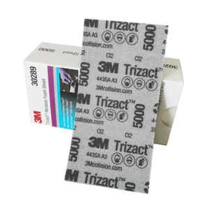 3M 30289 Trizact Hookit 2 3/4 Zoll x 5 1/2 Zoll 5000er Körnung Schaumstoffplatten 15 Stück/Box - Bild 1 von 5
