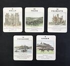 5 Map Cards showing towns population and why famous early 20th century
