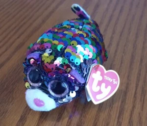2019 Flippables Sequins Teeny Tys 4" DOTTY The Leopard Stackable Plush Toy MWMTs - Imagen 1 de 7