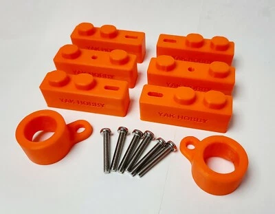 YAK HOBBY 3D Old Town PDL 1.5" Seat Riser Kit for Shuttle Block Seat Tracks Yak Hobby BLACK